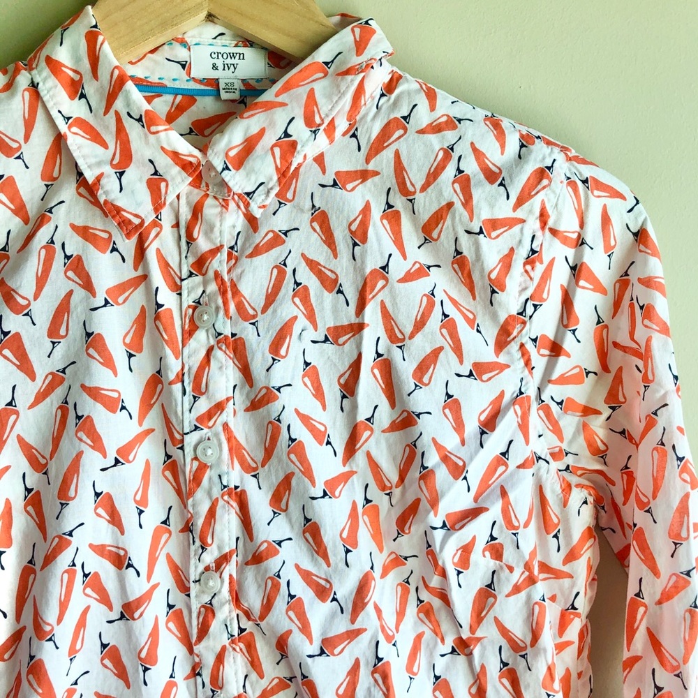 Crown & Ivy Hot Pepper Button Down Shirt